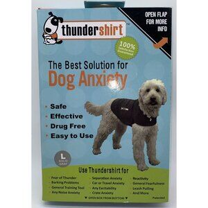 Thundershirt Classic Dog Anxiety Jacket Harness Heather Gray Training Size Large